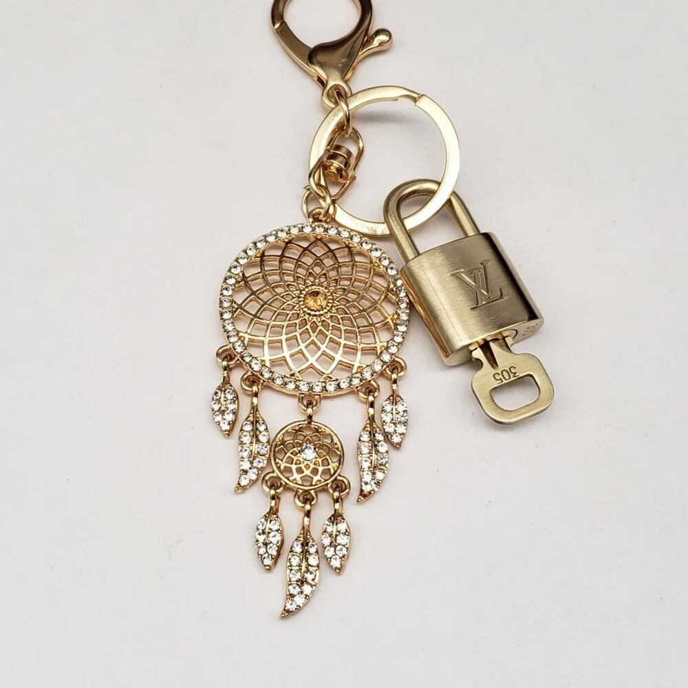 Authentic Louis Vuitton Padlock Gold 🔒 Key Set + Unbranded Keychain Charm